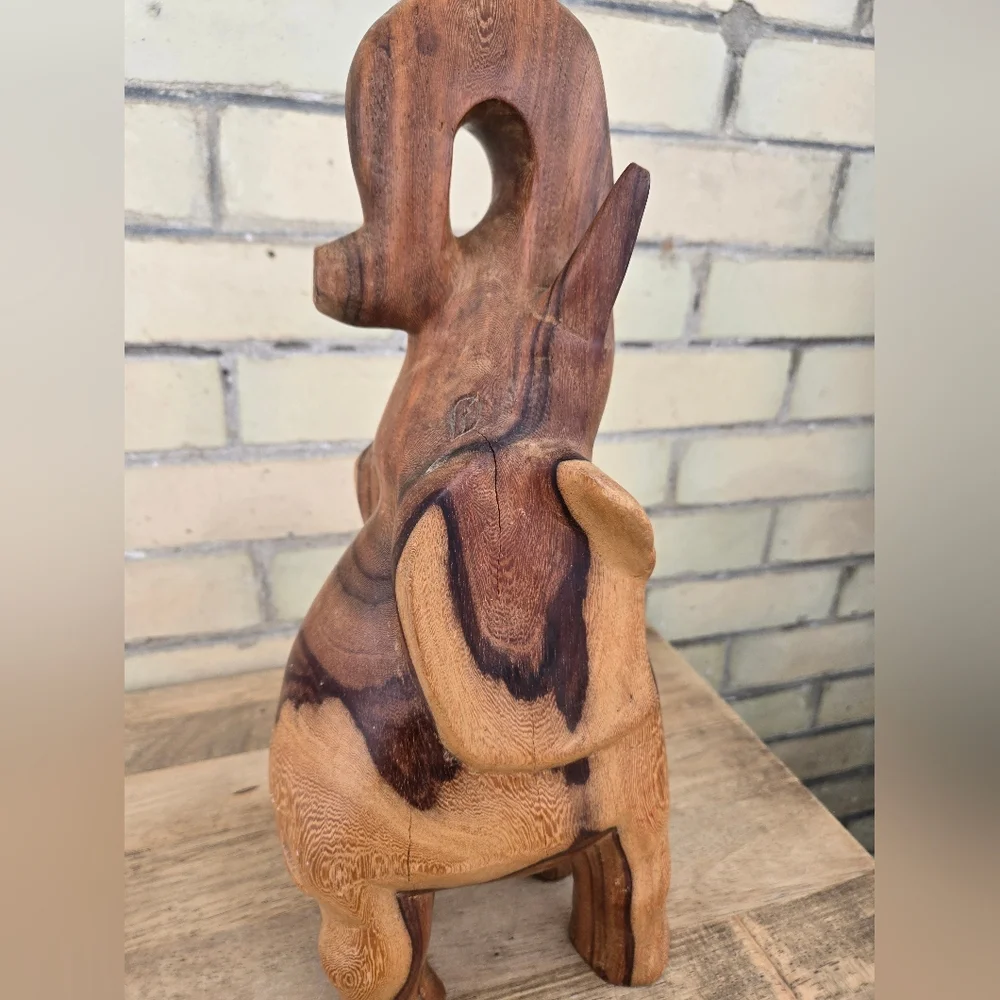 Hand Carved Elephant Statue - Picture 2 of 10